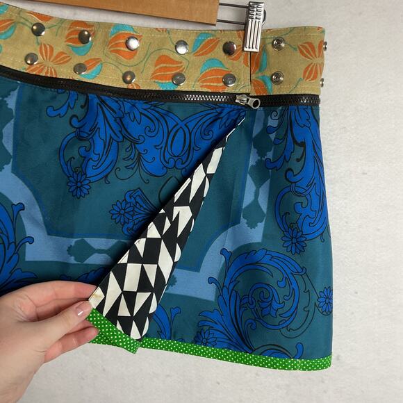 Zand Amsterdam Adjustable Reversible Wrap Skirt Boho Chic One Size - Picture 8 of 14